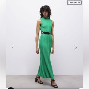 THE KOOPLES LONG GREEN DRESS IN OPENWORK MESH - Sold Out!! Size L (size 3 tag)